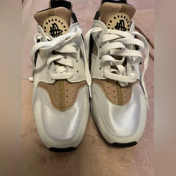 Nike Air Huarache White Sandrift Chunky Sneakers
