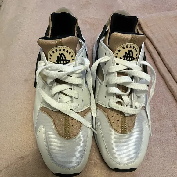 Nike Air Huarache White Sandrift Chunky Sneakers