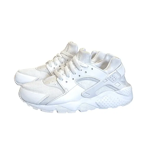 Nike Air Huaraches Triple White Youth Sneakers