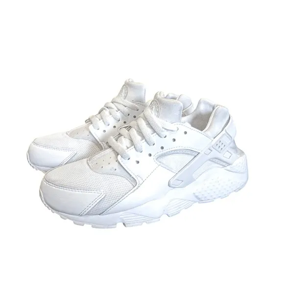 Nike Air Huaraches Triple White Youth Sneakers