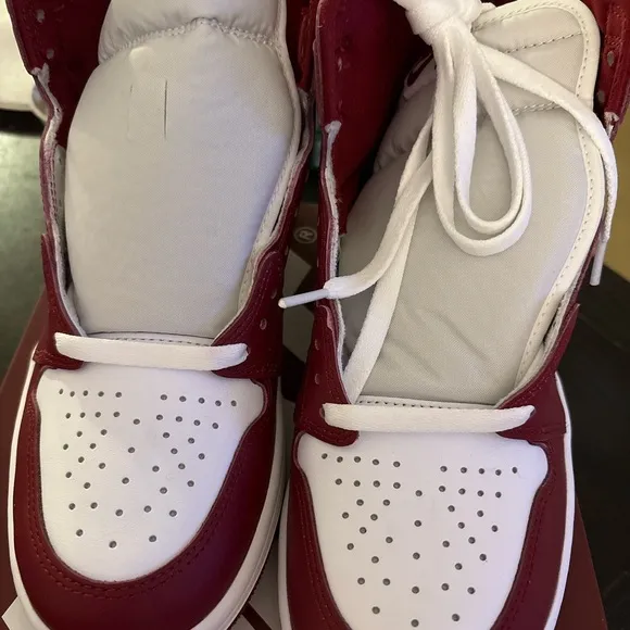 Nike Air Jordan 1 Heritage Red and White Men's Shoes