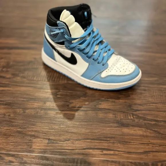Nike Air Jordan 1 High Blue and Black Sneakers