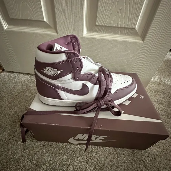 Nike Air Jordan 1 High Sneakers - Purple and White