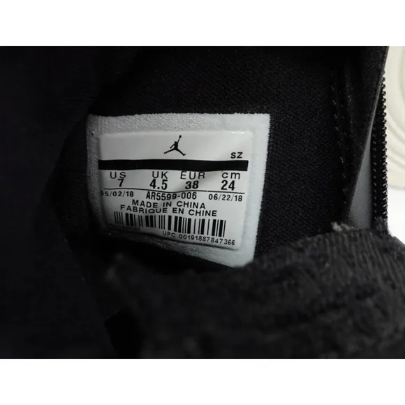 Nike Air Jordan 1 Rebel XX Women's Size 7 Black Basketball Shoes AR5599 006