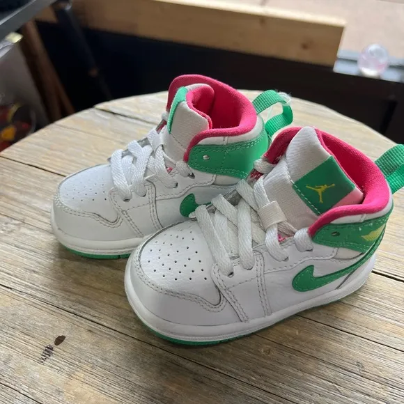 Nike Air Jordan 1 Retro High 4C Kids Green Pink