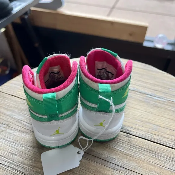 Nike Air Jordan 1 Retro High 4C Kids Green Pink