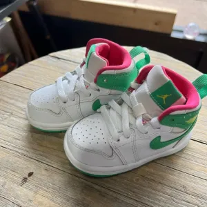 Nike Air Jordan 1 Retro High 4C Kids Green Pink