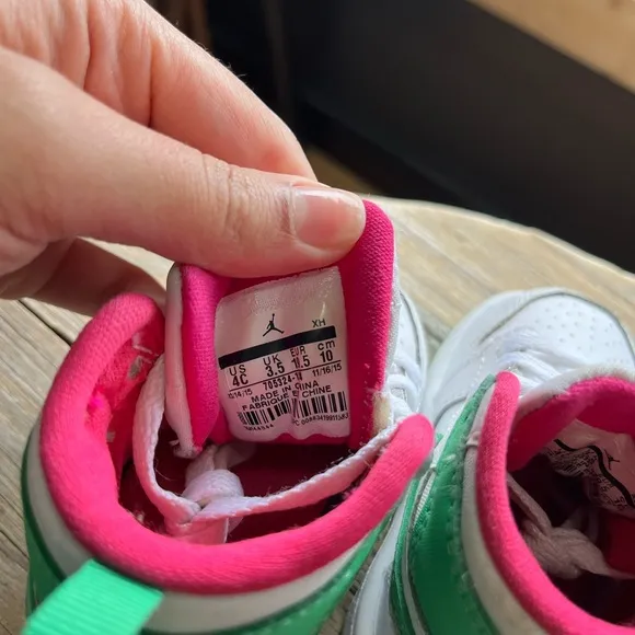 Nike Air Jordan 1 Retro High 4C Kids Green Pink