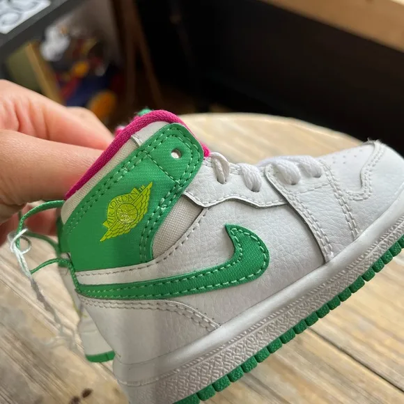 Nike Air Jordan 1 Retro High 4C Kids Green Pink
