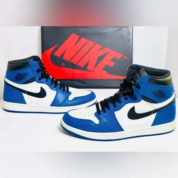 Nike Air Jordan 1 Retro High OG Game Royal 2018 Sneakers 555088-403 Size 10.5