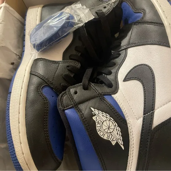 NIKE AIR JORDAN 1 RETRO HIGH OG GAME ROYAL TOE BLACK WHITE SZ 13 555088-041
