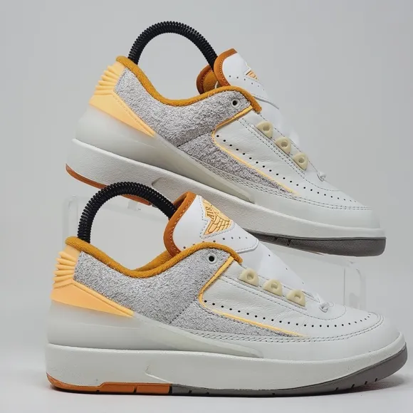 Nike Air Jordan 2 Retro Mens Sz 4 Low Sail Melon Tint-Light Curry DV9956 118 New
