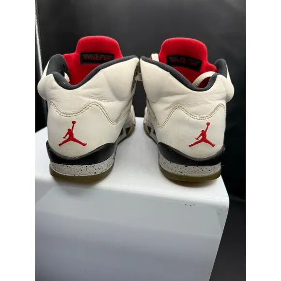 Nike Air Jordan 5 Sneakers - Fire Red and White - Size 5Y
