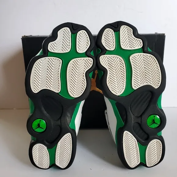 Nike Air Jordan 6 Rings in Lucky Green, White, and Black HighTop Size 9