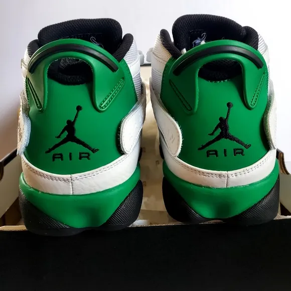Nike Air Jordan 6 Rings in Lucky Green, White, and Black HighTop Size 9