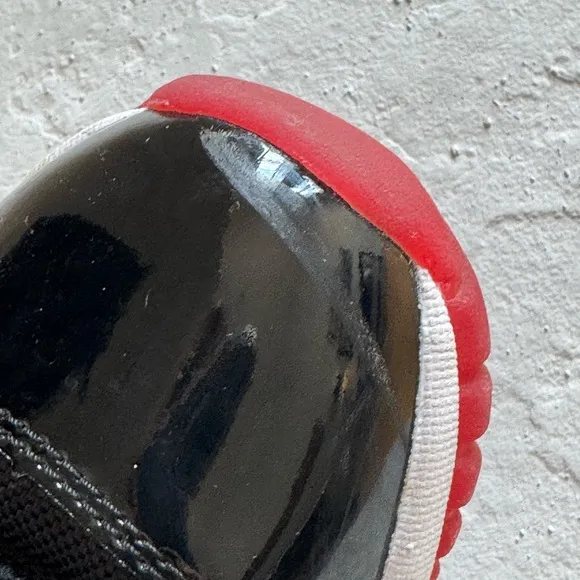 Nike Air Jordan Black and Red High-Top Sneakers with Patent Leather