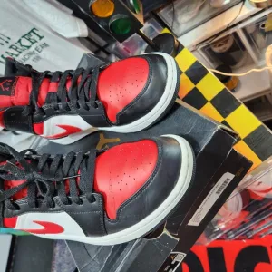 Nike Air Jordan Bred Toe Red and Black High-Top Sneakers