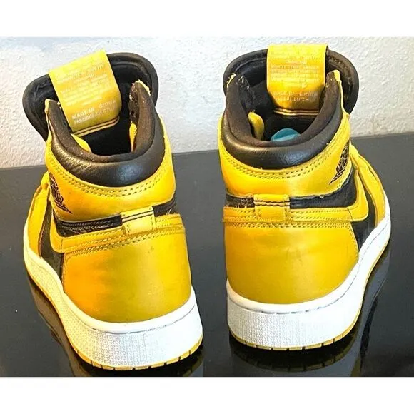 Nike Air Jordans Pollen Sneakers Leather High Top Size 5Y