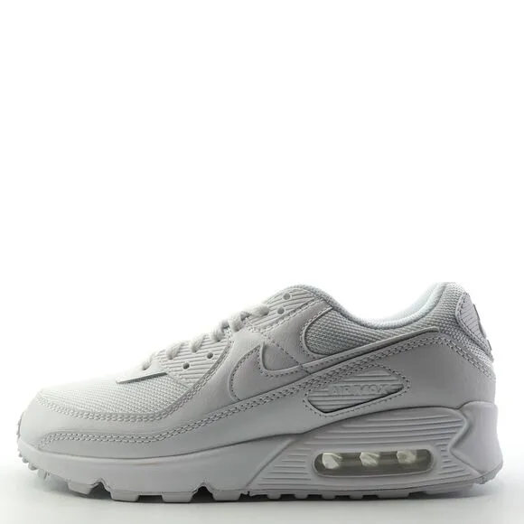 Nike Air Max 90 Triple White Sneakers CQ2560-100 Womens Size 9