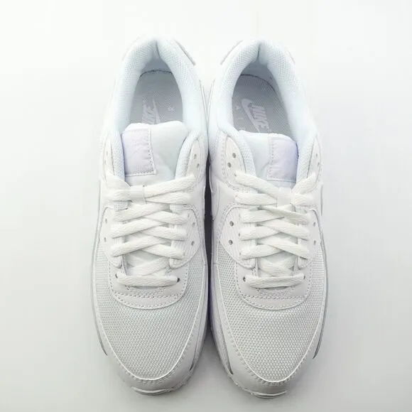 Nike Air Max 90 Triple White Sneakers CQ2560-100 Womens Size 9