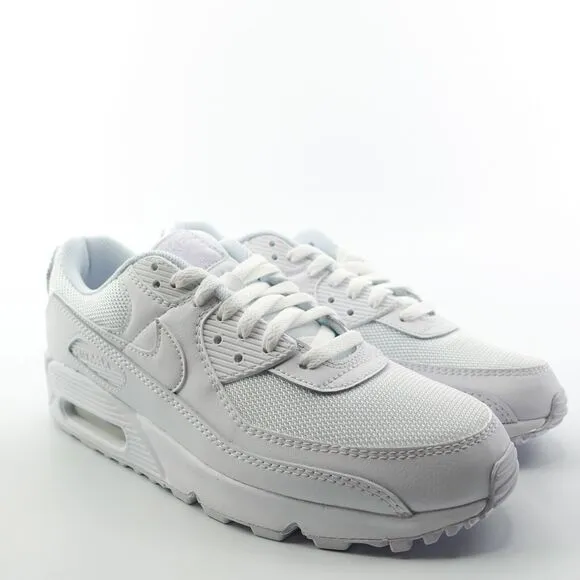 Nike Air Max 90 Triple White Sneakers CQ2560-100 Womens Size 9