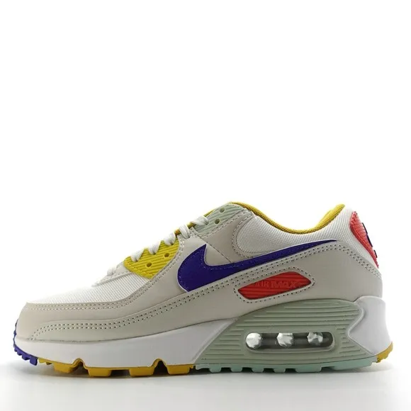Nike Air Max 90 Women's Size 6.5 Sneaker 'Summit White' Multi-Color DA8726-100