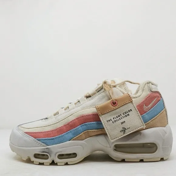 Nike Air Max 95 QS Women Size 8.5 Plant Color Pack Crimson Tint Cream CD7142 800