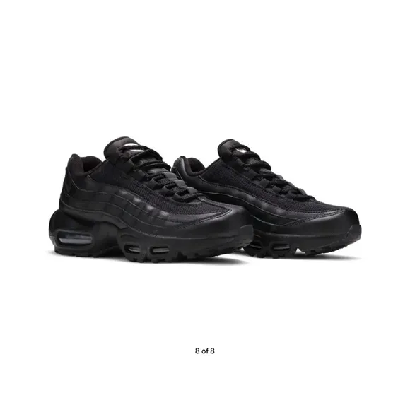 Nike Air Max 95 Recraft GS 'Triple Black' Youth Mens 6.5 (Womens 8)