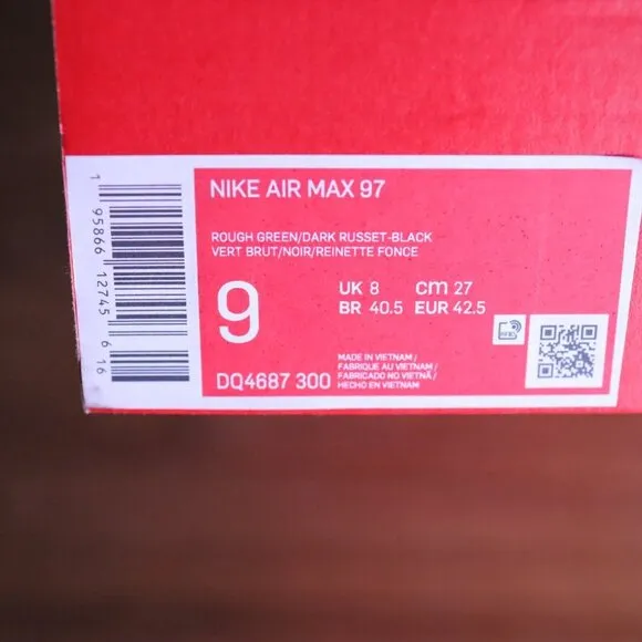 Nike Air Max 97 'Black Olive' DQ4687-300 Men's 9 2022