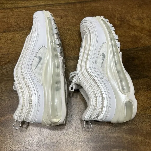 Nike Air Max 97 Wmns 7 White Platinum Running Walking Shoes Sneakers 921733-100
