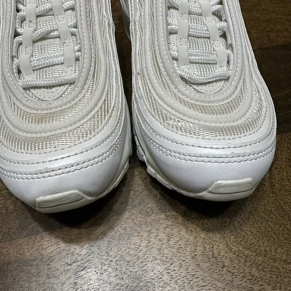 Nike Air Max 97 Wmns 7 White Platinum Running Walking Shoes Sneakers 921733-100