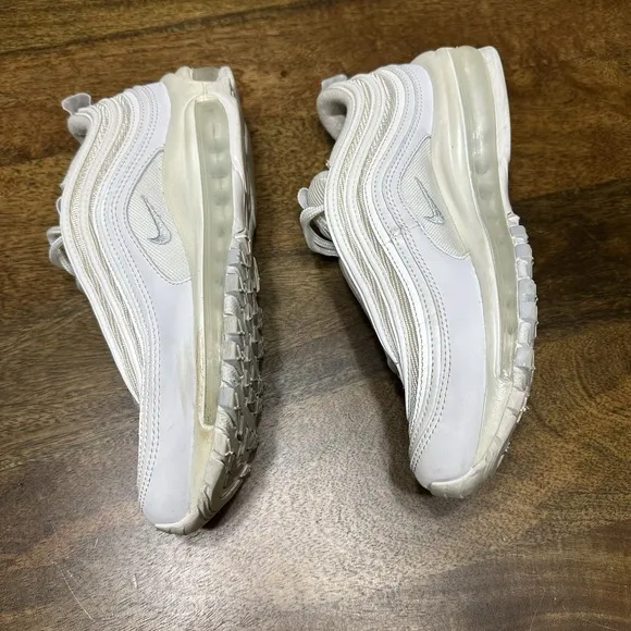 Nike Air Max 97 Wmns 7 White Platinum Running Walking Shoes Sneakers 921733-100