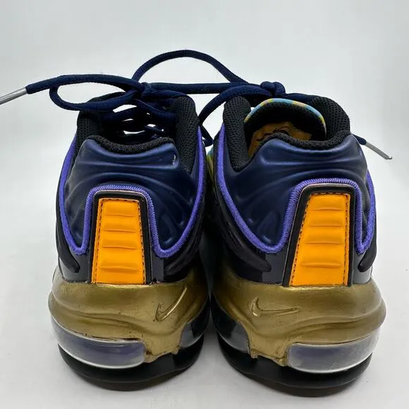 Nike Air Max Deluxe Youth AR0115-401 Kids 4Y Blue/Yellow/Black Lace-up Sneakers