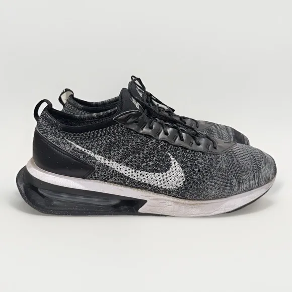 Nike Air Max Flyknit Racer Tennis Shoes Black-White Mens Sz 15 [DJ6106-001]