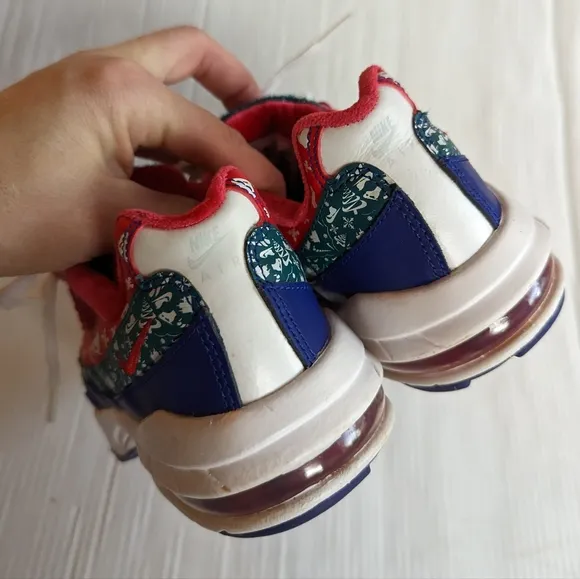 NIKE Air Max GS ugly christmas sweater holiday red blue green kids sneakers