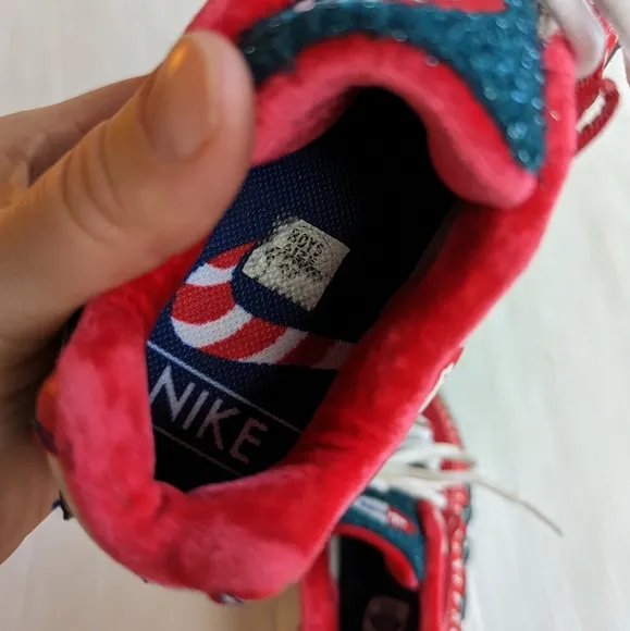 NIKE Air Max GS ugly christmas sweater holiday red blue green kids sneakers