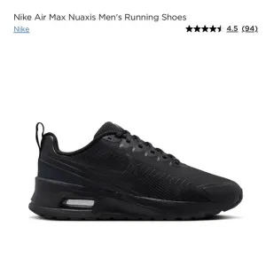 Nike Air Max Nuaxis Running Shoes All Black Cushioned Comfort Mens 9