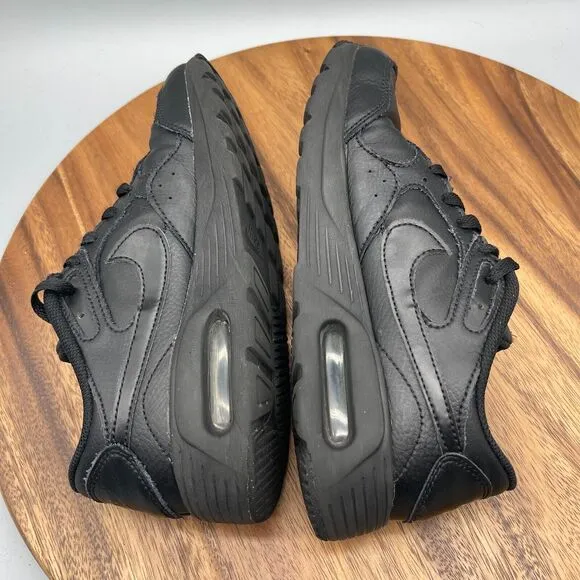 Nike Air Max SC Shoes Womens Size 7.5 Leather Triple Black 2022 Comfort Casual