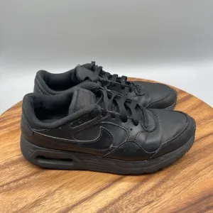 Nike Air Max SC Shoes Womens Size 7.5 Leather Triple Black 2022 Comfort Casual