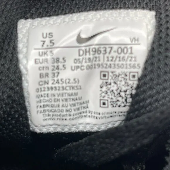 Nike Air Max SC Shoes Womens Size 7.5 Leather Triple Black 2022 Comfort Casual