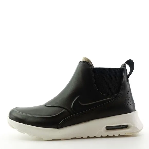Nike Air Max Thea Mid Black Sail Leather Sneakers 859550-001 Womens Size 7