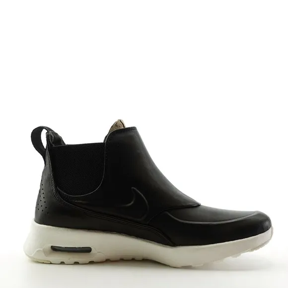 Nike Air Max Thea Mid Black Sail Leather Sneakers 859550-001 Womens Size 7