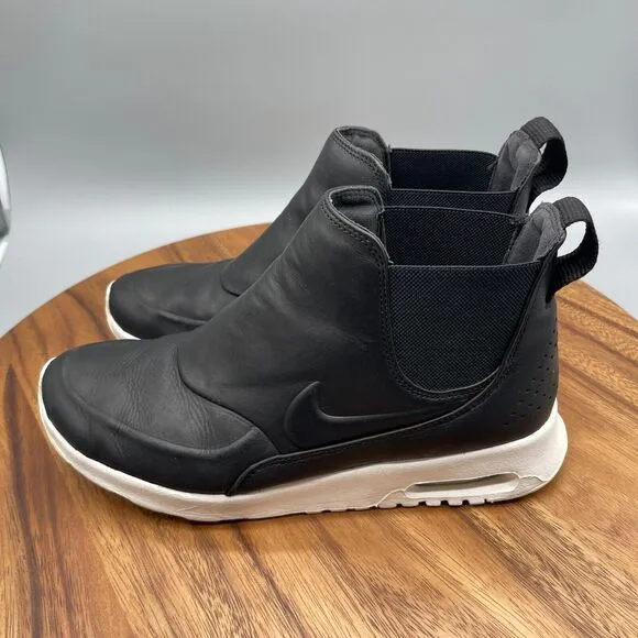 Nike Air Max Thea Shoes Womens Size 8.5 Mid Black Sail Leather Casual Comfort