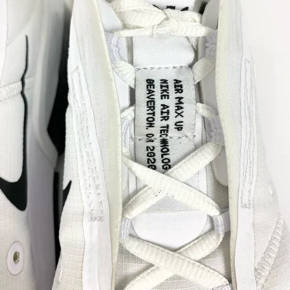 Nike Air Max Up CT1928-100 Womens Sneakers Low Top Fabric White Black Size 8