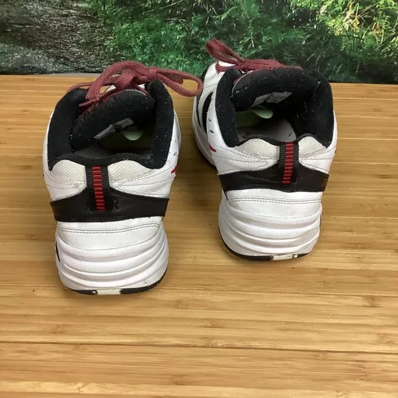 Nike Air Monarch IV White Black Shoes 416355 Red Walking Mens Size 11