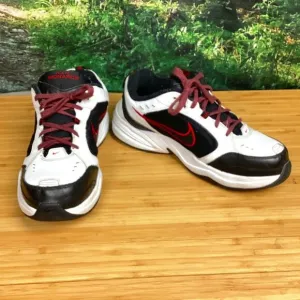 Nike Air Monarch IV White Black Shoes 416355 Red Walking Mens Size 11