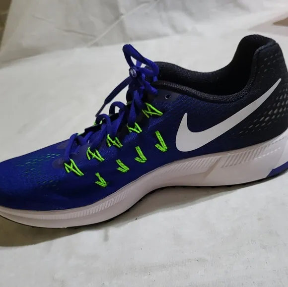 Nike Air Pegasus 33 Zoom Blue &amp; Green Athletic Shoes Breathable Mesh NWOT 9
