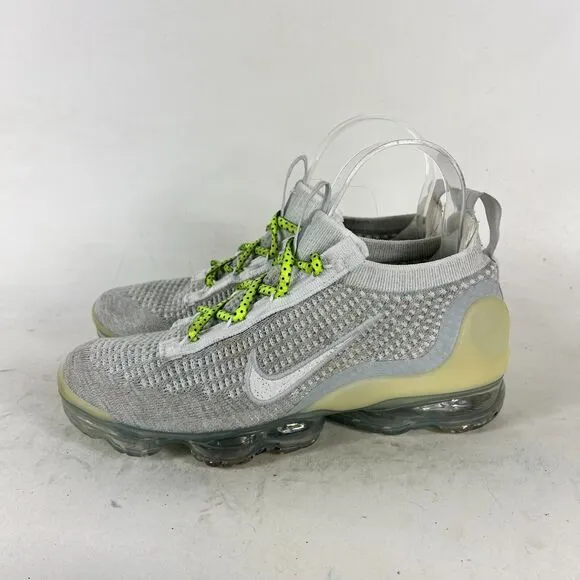 Nike Air VaporMax 2021 Flyknit Shoes Women's 7 Gray Running Sneaker DC4112-100