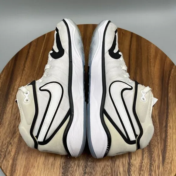 Nike Air Zoom GT Hustle 2 Shoes Mens Size 8 White Black Basketball Comfort
