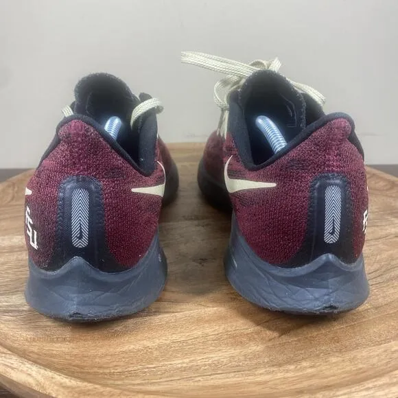 Nike Air Zoom Pegasus 36 FSU Mens Red and Yellow Size 8 Running Shoes